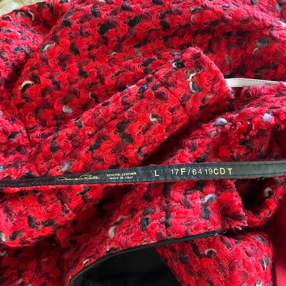 Red Tweed Dress Oscar De La Renta - Picture 6 of 6